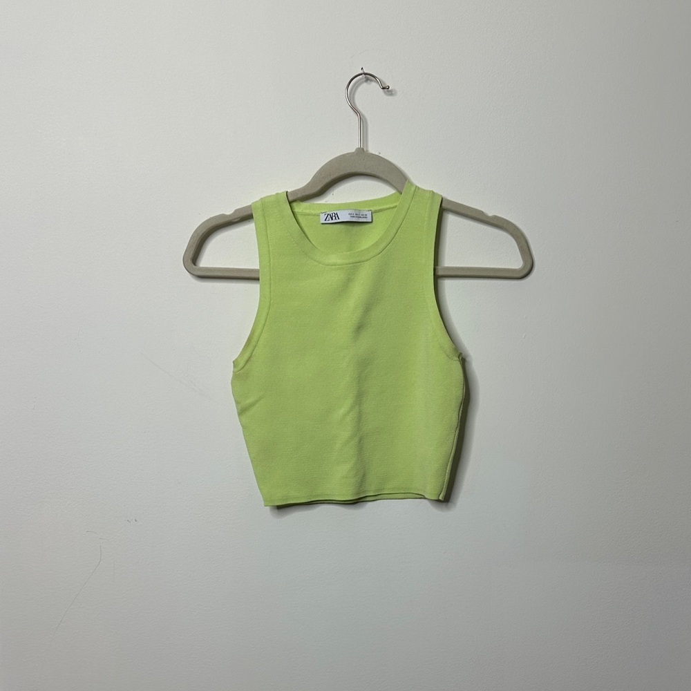 Zara Bright Green Women's Crop Top